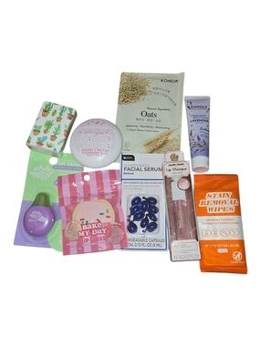 Self Care Beauty Bundle Lip Balm, Hand Cream, Serum, Face Mask, Gloss, Lavender